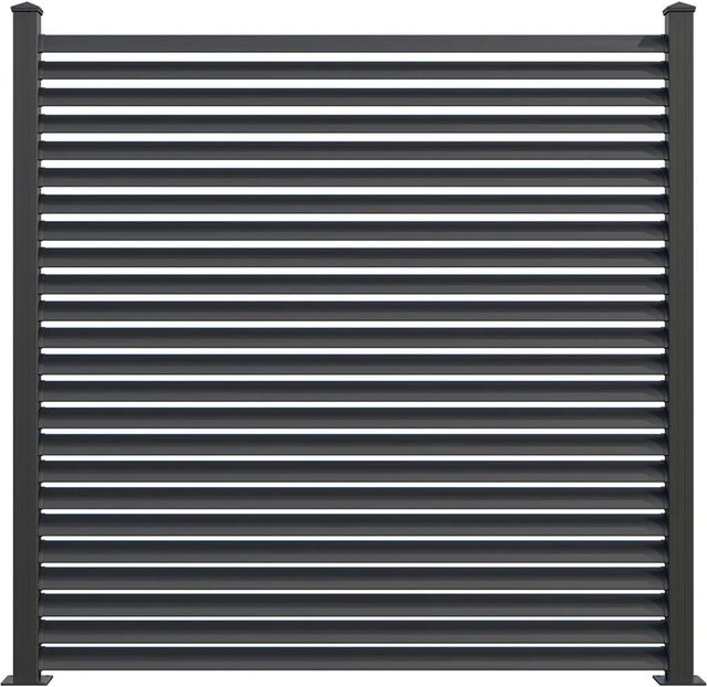 GroJa Steckzaun Lumino Ellipse aus Aluminium in Anthrazit, B/H: 180 x 180 cm - Bild 1