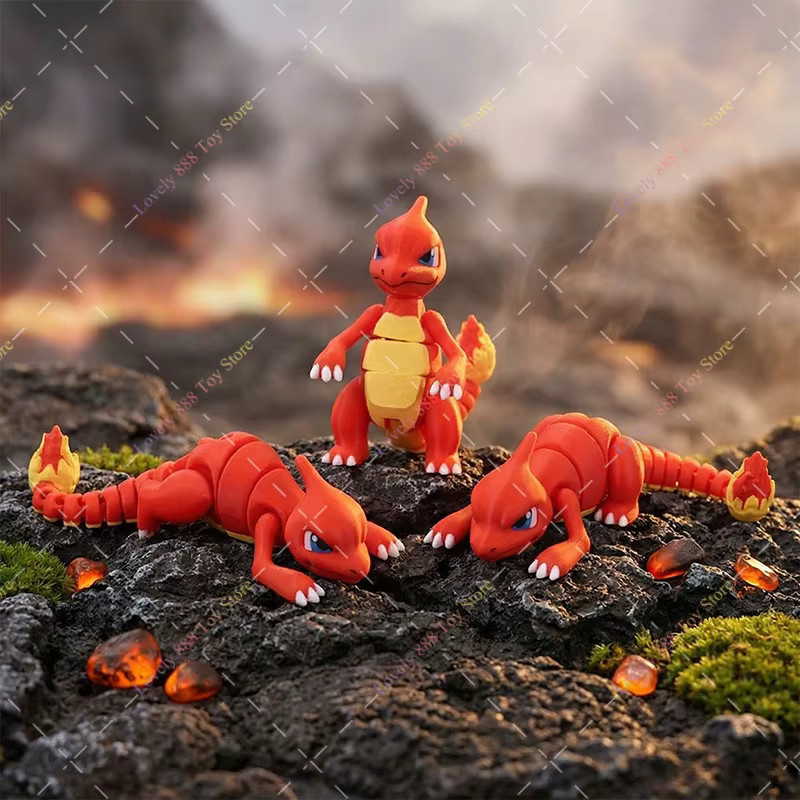 DUODUOBAO Pokémon Charmeleon Charmander Actionfigur, orange - Bild 3