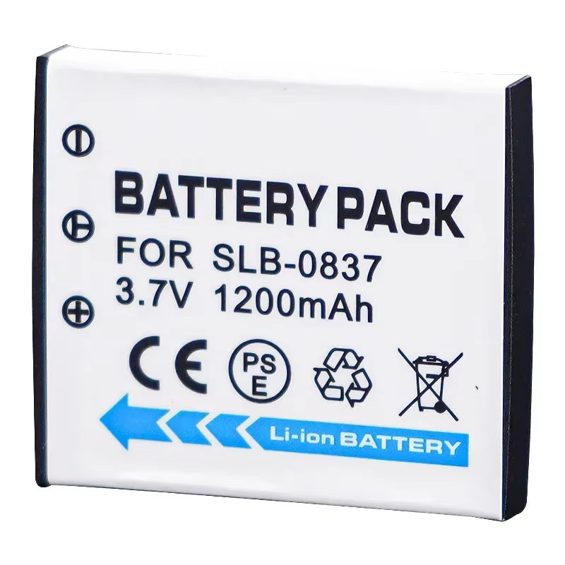 Samsung SLB-0837 Akku 3,7 V 1200 mAh in Weiß passend für Kamera I5 I6 L73 L50 L60 NV3 NV5 NV7 - Bild 2