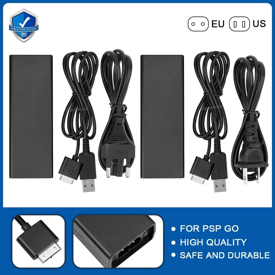 HeroAngel USB-Ladegerät und Datenkabel für PSP GO, 5V AC-Adapter mit EU-Stecker, Schwarz - Bild 6