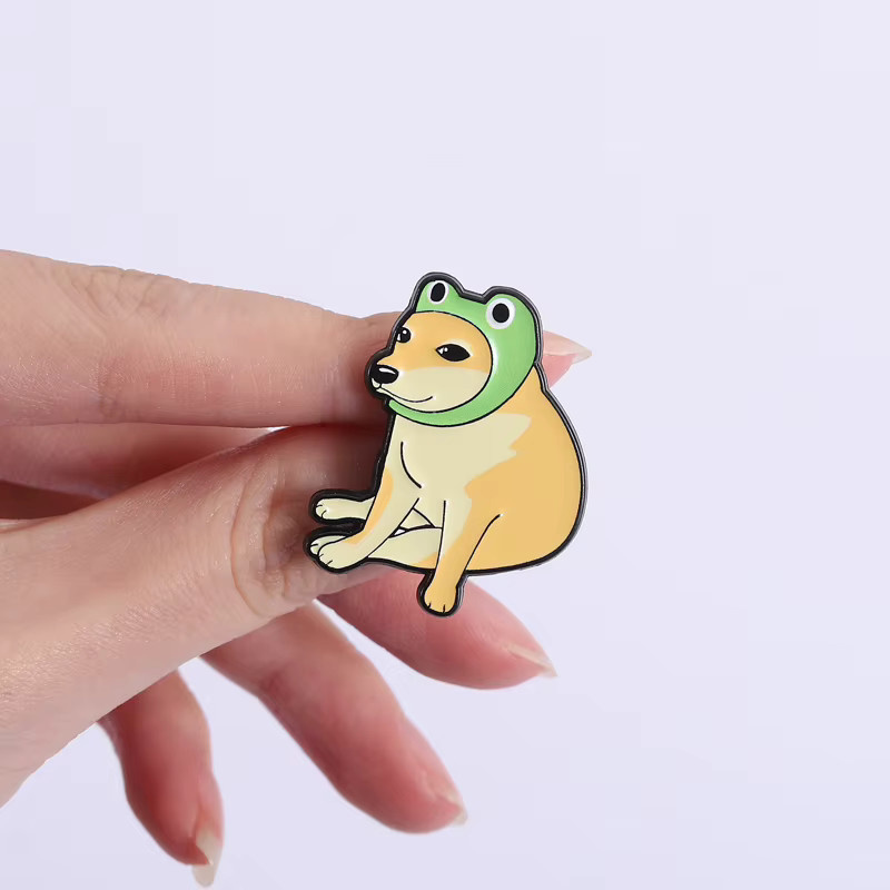 Brosche Doge Meme Emaille Pins, Shiba Inu, Unisex - Bild 3