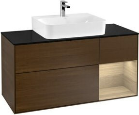 V&B Waschtischunterschrank Finion in Eiche, Breite: 120 cm, Tiefe: 50,1 cm, Höhe: 50,1 cm - Bild 1