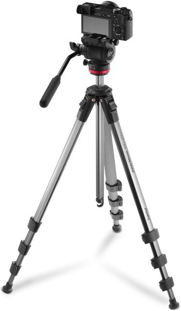 Hama Videostativ PRO Move 160 2D+ in Schwarz für Kamera und Handy, Höhe: 160 cm - Bild 1