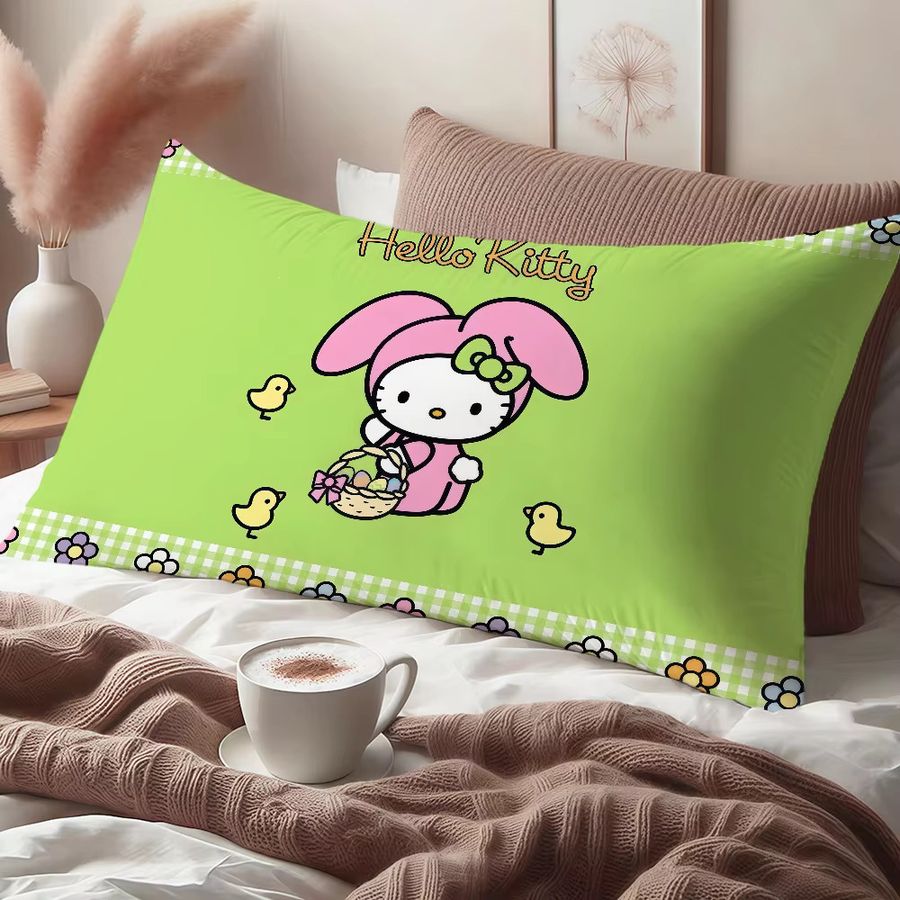 Sanrio Hello Kitty Kawaii Kissenbezug mit Cartoon-Katzenmotiv, rechteckig, multicolor - Bild 3