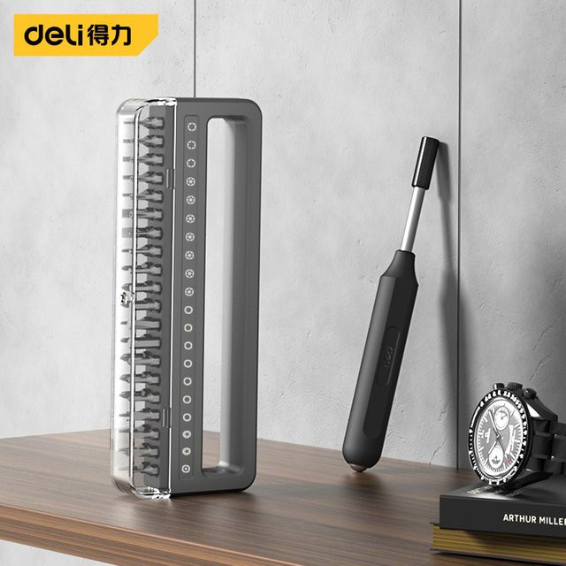 Deli Präzisions-Schraubendreher-Set für Uhren, Mobiltelefone und Brillen, 25/41/57-teilig, magnetisches Elektronik-Reparatur-Werkzeugset - Bild 1