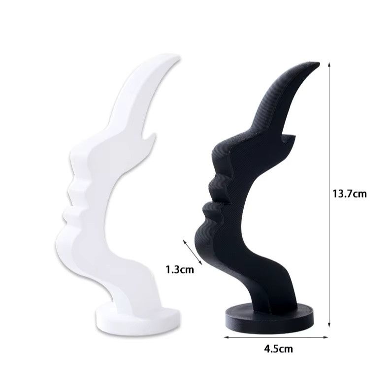 Minimalistischer Brillenhalter mit Gesicht von DUTRIEUX in Schwarz aus Kunststoff - Bild 2