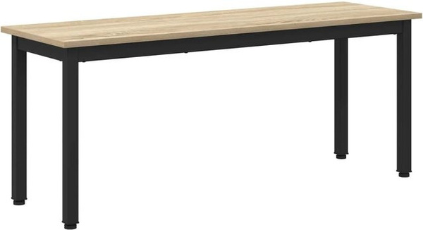 vidaXL Bank Sonoma Eiche in Braun, Moderne Bank aus Holzwerkstoff und Metall, B/T/H: 110 x 35 x 45 cm