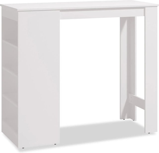 Homestyle4u Bartisch Tresentisch in Weiß mit modernem Design, B/T/H: 120 x 50 x 105 cm - Bild 1