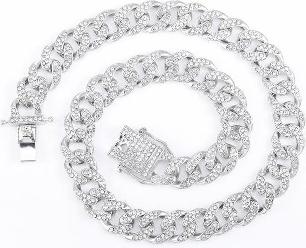 YIRAN Jewelry Kettenarmband, Zinklegierung, Zirkonia, Weiß, 60 cm, Unisex - Bild 1