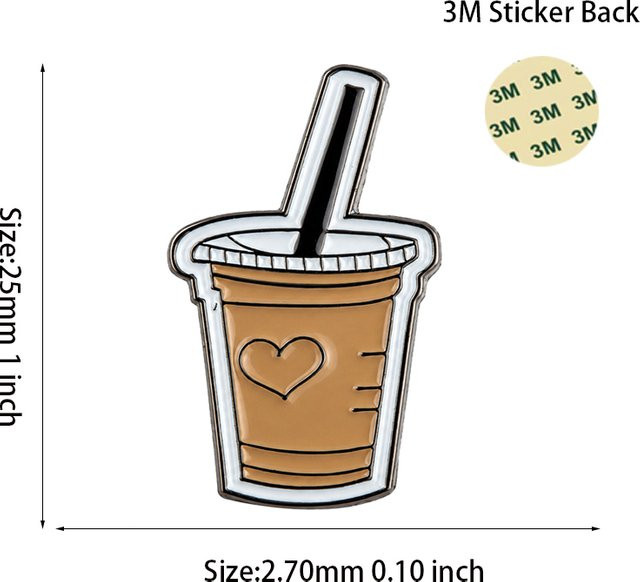 KSPIN Anstecknadel Kaffee-Handy-Aufkleber, Metall-Pin, Brosche - Bild 1