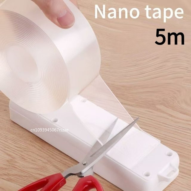 Extra starkes Nano-Klebeband doppelseitig, transparent, wasserdicht und wiederverwendbar - Bild 1