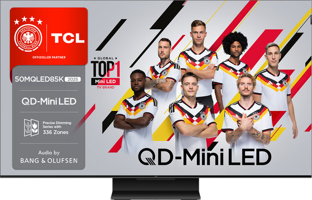 TCL 50MQLED85K QLED Mini LED Fernseher in Schwarz - Bild 1