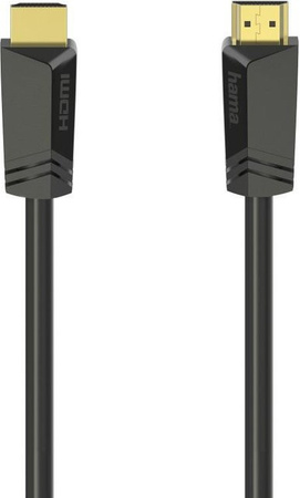 Hama High Speed HDMI Kabel mit Ethernet und 4K Unterstützung, vergoldet, Schwarz/Gold, Länge: 7,5 m