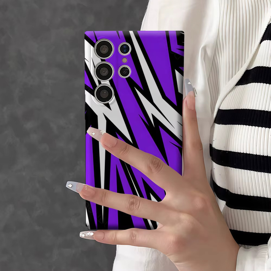 Stoßfeste Doppelschicht Handyhülle Lila Blitzfragmente für Samsung Galaxy S26 S25 S24 S23 Ultra Plus - Bild 6