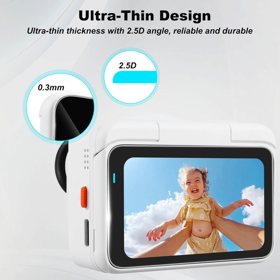 2er-Set Objektivschutzfolie für Insta360 GO Ultra, 9H gehärtetes Glas, transparent - Bild 2
