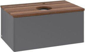 V&B Waschtischunterschrank Antao mit Beleuchtung, Anthrazit lackiert, B/T/H: 80 x 50 x 36 cm - Bild 1