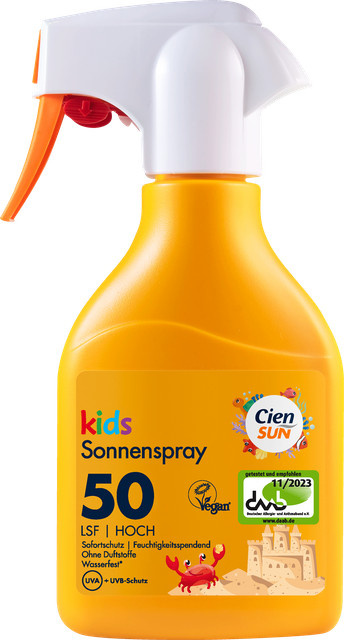 Cien Sun Kids Sonnenspray, LSF 50, 250 ml, Kinder - Bild 1