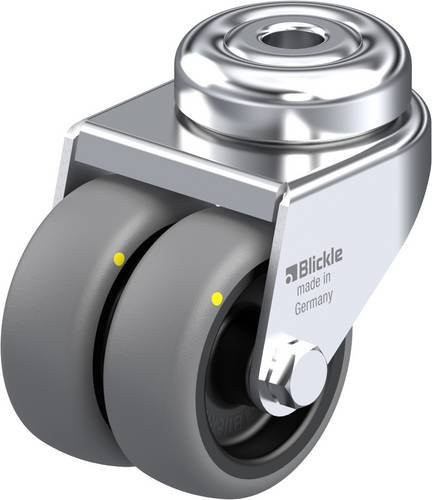 Blickle Doppel-Lenkrolle 698944LMDA-TPA 50G-ELS in Schwarz-Grau mit 50 mm Rad-Durchmesser und 60 kg Tragfähigkeit - Bild 1