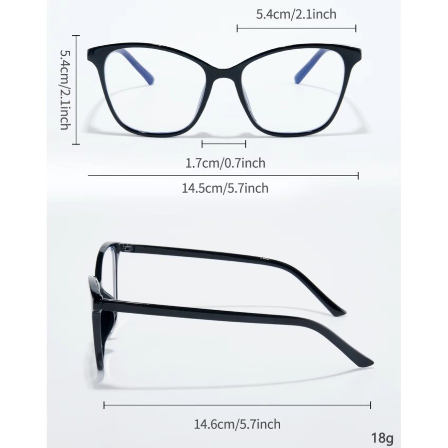 RELEN Korrektionsbrille Unisex, quadratisch, Vollrand, Kunststoff - Bild 2