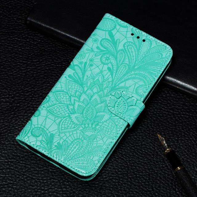Leder-Brieftaschen-Hülle im Flip-Design für Samsung Galaxy S24 S23 S22 S21 Ultra Plus FE und A-Serie in Grün - Bild 1