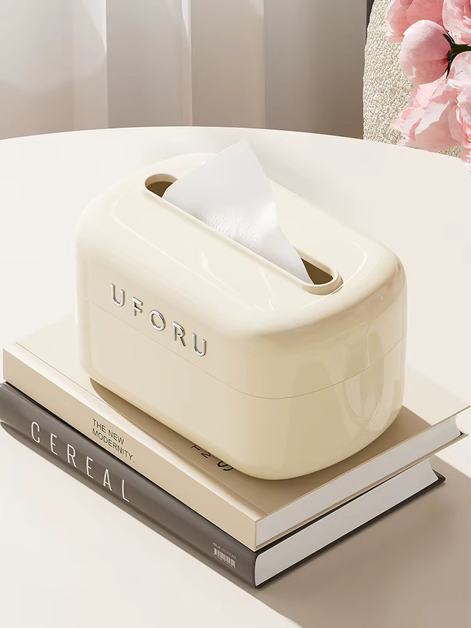 UFORU Acryl Taschentuchbox in Weiß für Wohnzimmer und Desktop - Bild 2
