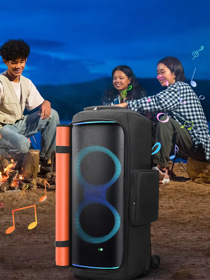 JBL Partybox 720 Staubschutz mit Mikrofontasche und Reißverschluss, schwarze Aufbewahrungstasche für Outdoor-Reisen - Bild 7