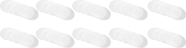 200 Stück transparente Abzeichenfolie aus PVC von Igeteck, Mehrzweck-Schutzfolie für Bastelarbeiten, Durchmesser: 44 mm, Farbe: Weiß - Bild 1