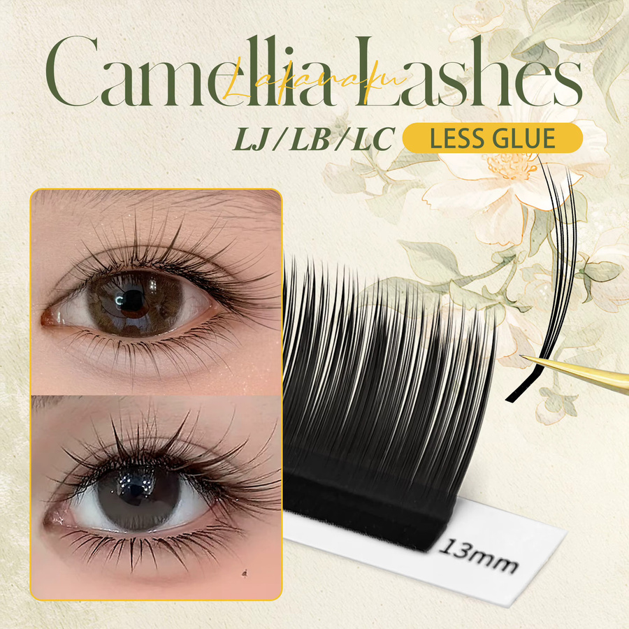 LAKANAKU Camellia Wimpernverlängerungen, Brown LB Curl, Matt, Unisex - Bild 3