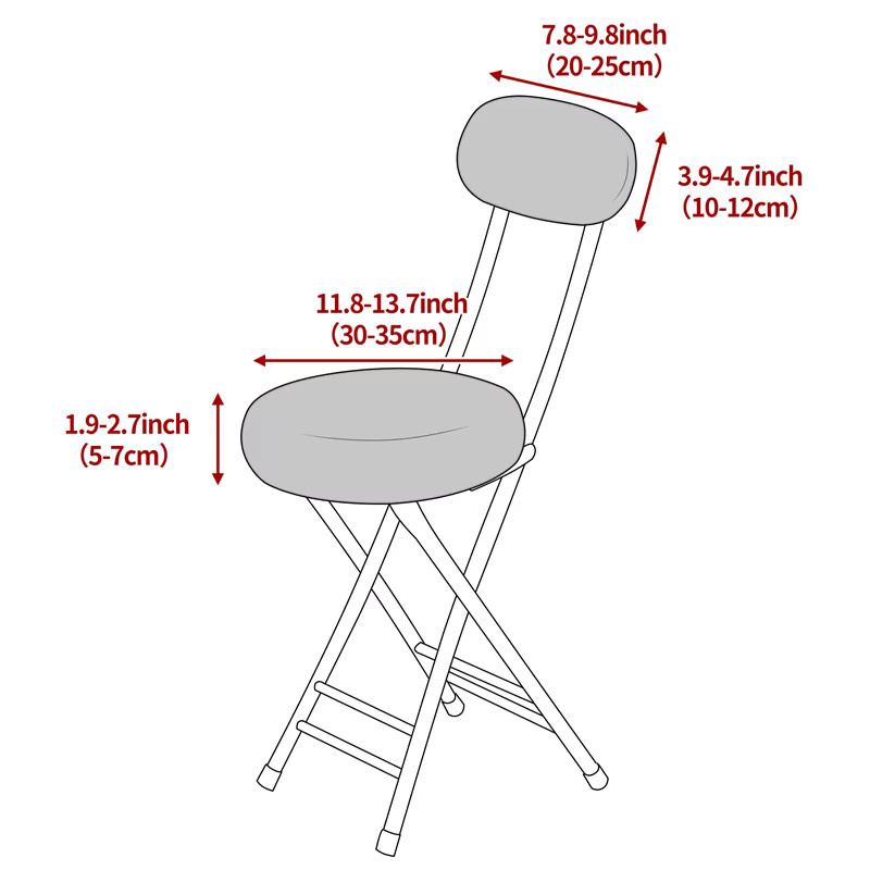 Yupartex Set elastische Stuhlbezüge mit Blattmuster Jacquard für runde Klapphocker - Bild 2