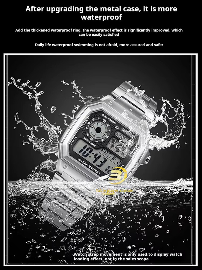 Casio AE1200 Uhrengehäuse Zubehör, Edelstahl, Silber, Unisex - Bild 3