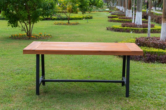 OUTFLEXX Esstisch aus Akazie in Natur/Schwarz, B/T: 172,5 x 90 cm, FSC-zertifiziert - Bild 1