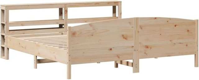 vidaXL Massivholzbett aus Kiefernholz in Braun, rustikales Bett ohne Matratze, B/T/H: 180 x 200 x 82 cm - Bild 1