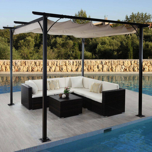 MVG Pergola MVG-C42 mit Schiebedach in Weiss, B/T: 300 x 300 cm, 6-cm-Gestell aus Stahl - Bild 2