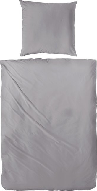 H.G. Hahn Bettwäsche aus Mako-Satin mit Tiermotiv in Grau, B/H: 155 x 220 cm und 80 x 80 cm - Bild 1