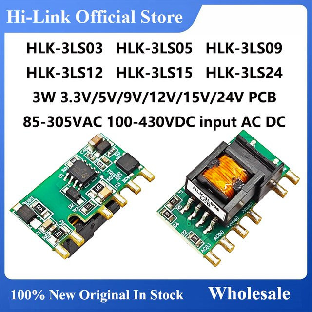 Bibikoo PCB AC DC Konverter Netzteil Modul Smart Elektronik HLK-3LS03 3LS05 3LS09 3LS12 3LS15 3LS24 Multicolour - Bild 1