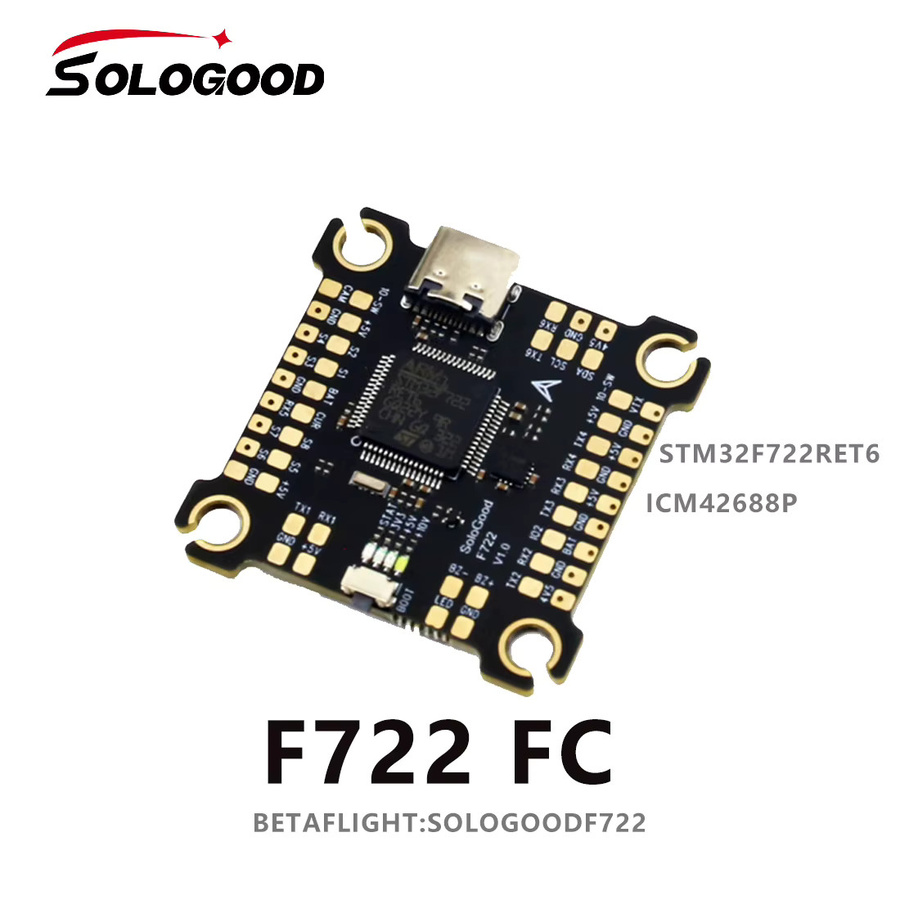 SoloGood F722 Flight Controller V1.0 BLHeli_S 60A Flight Stack in Schwarz, B/T/H: 30,5 x 30,5 mm, geeignet für FPV X8 Drohnen - Bild 2