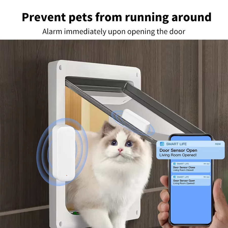 Tuya Smart Home WiFi Tür- und Fenstersensor in Weiß zur Fernsteuerung via App für Alexa und Google Home - Bild 4