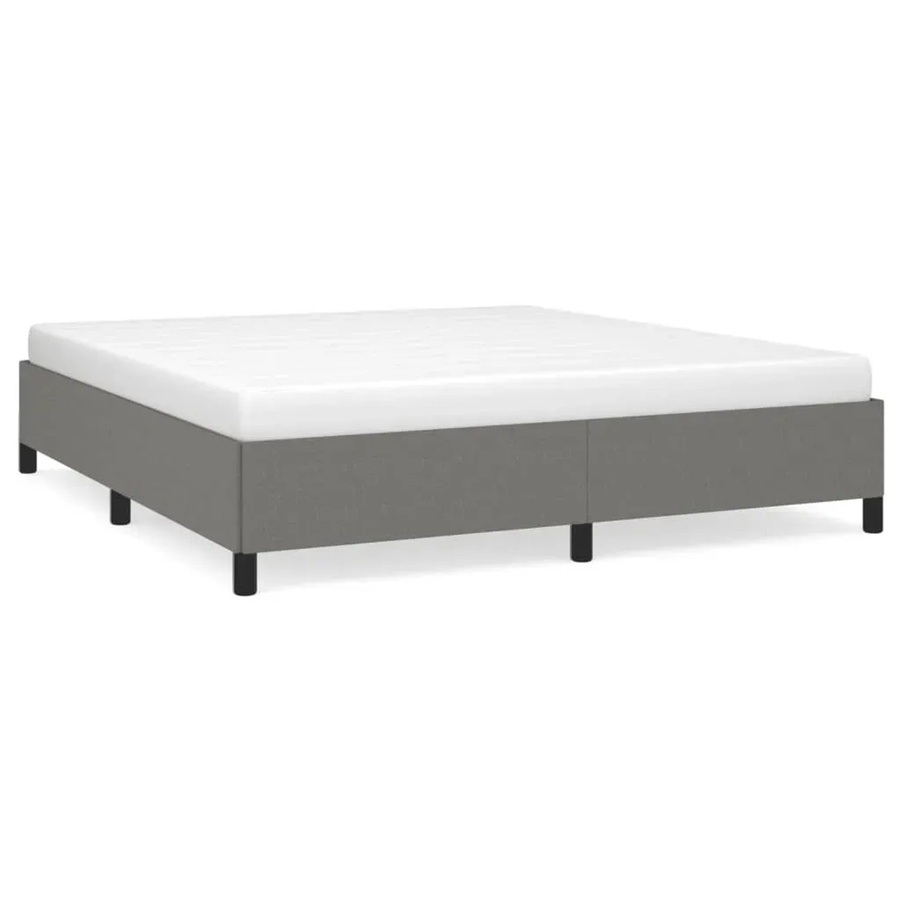 vidaXL Bettgestell aus Stoff in Grau mit B/T/H: 160 x 203 x 35 cm - Bild 2
