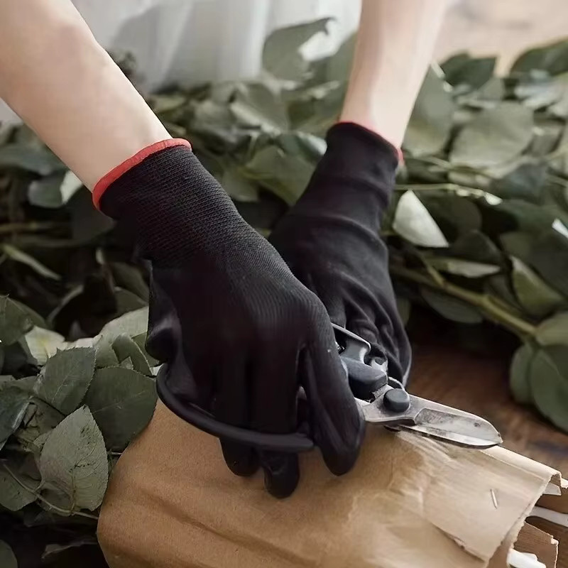 10 Paar ESD-Schutzhandschuhe in Schwarz, verschleißfeste Sicherheitshandschuhe mit Handflächenbeschichtung für Mechaniker und Schreiner - Bild 3