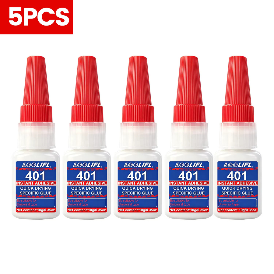LOOLIFL Sekundenkleber 401 Transparent, Cyanacrylat-Sofortkleber für Kunststoff, Metall, Holz, Glas und Keramik, 10 ml - Bild 7