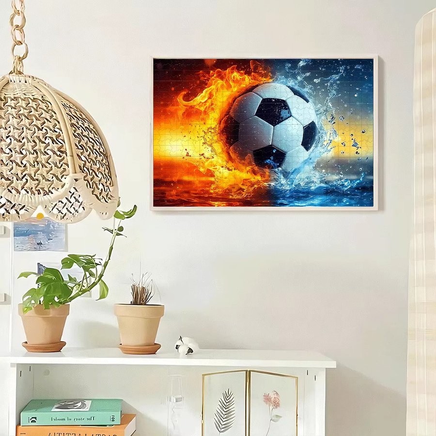 AZNM Fußball-, Flammen- und Wasserpapierpuzzle, Pappe / Karton, Bunt / Mehrfarbig - Bild 2