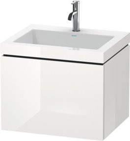 Duravit Waschtischunterschrank L-Cube c-bonded, Farbe: Weiß hochglanz, Wandhängend, B/T/H: 60 x 48 x 50 cm - Bild 1