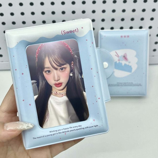 Sea Salt Cake Polaroid-Album für 3 Zoll Kpop Idol Fotokarten Sammelmappe in Blau - Bild 1