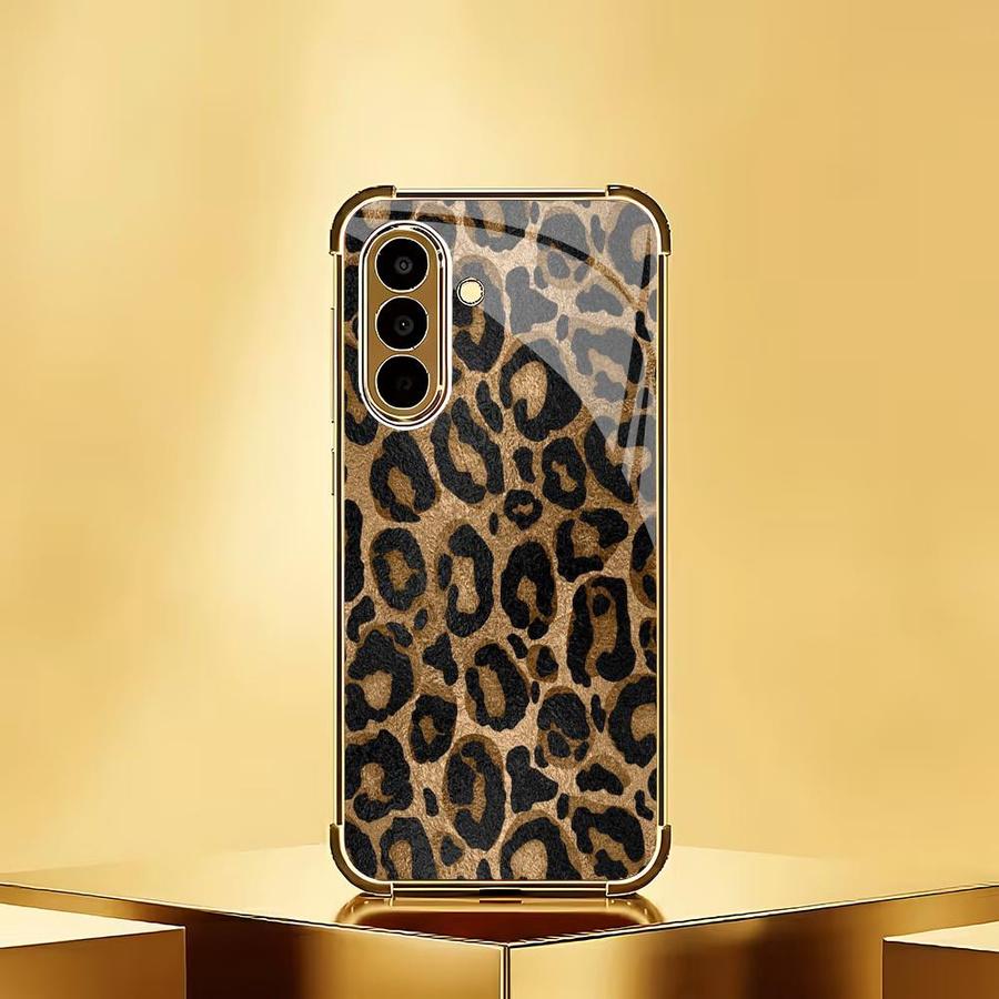 Stoßfeste Handyhülle aus Glas mit Leopardenmuster für Samsung Galaxy S26 S25 S24 S23 S22 S21 5G FE Ultra Plus in Multicolour - Bild 2