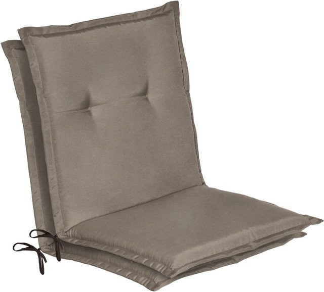 Beautissu 2er Set Niedriglehner Auflagen Loft in Beige, B: 100 cm, H: 50 cm, T: 6 cm - Bild 1