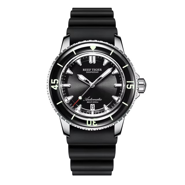 Reef Tiger Armbanduhr, Automatik, Edelstahl, 44 mm, Herren, Schwarz - Bild 2