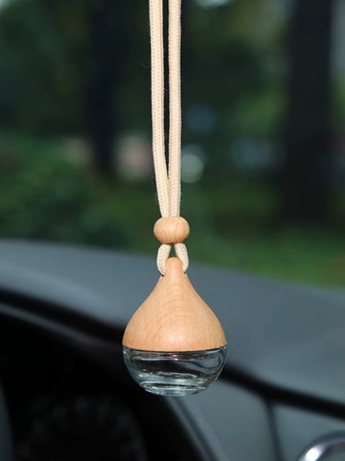 SHIDWJ Parfümflaschen aus mattiertem Glas mit Holzdeckel, 6 ml - Bild 4