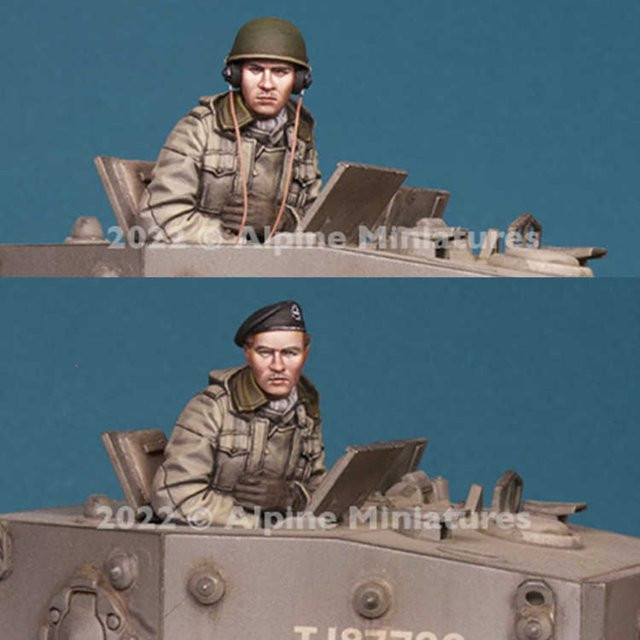 GK British Tank Commander, Resin-Soldatenmodell, 1:35, 2-teiliges Set - Bild 1