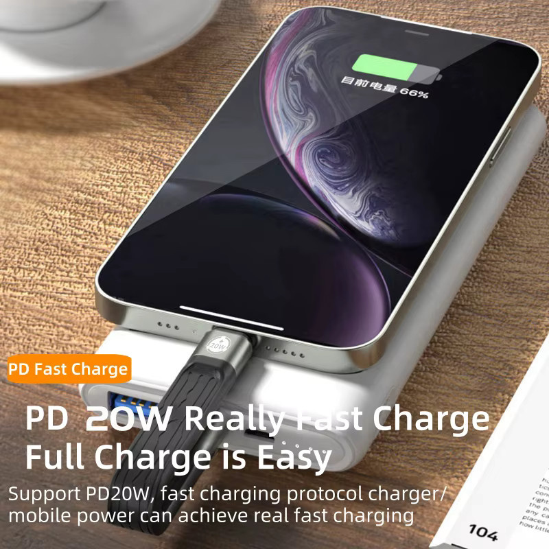 FLYERMIF USB-C auf Lightning Kabel Schwarz, 20W PD Schnellladekabel für iPhone 12 13 14 Pro Max und Mini, weiches FPC Datenkabel - Bild 3