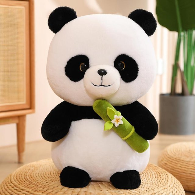 Kidsly Panda Plüschtier, Bambus Panda Bär, weiß, 45cm - Bild 1